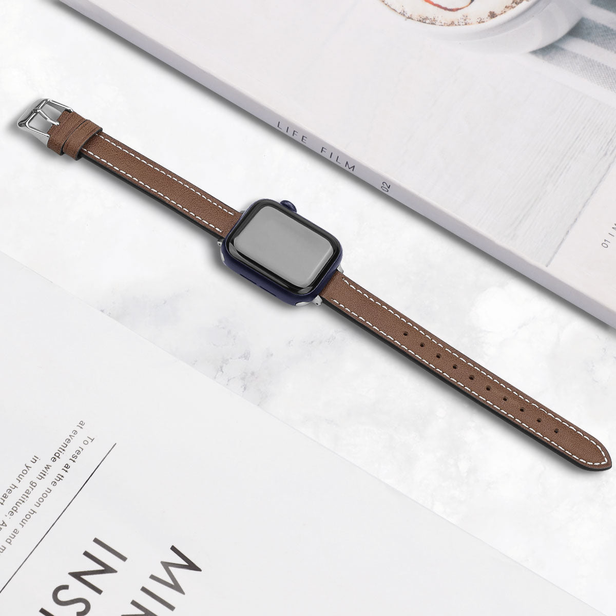 Retro Genuine Leather Narrow Wrist Strap Adjustable Watch Band for Apple Watch Series 9 8 7 41mm 6 5 4 SE (2023) SE(2022) SE 40mm 3 2 1 38mm Retro Genuine Leather Narrow Wrist Strap Adjustable Watch Band for Apple Watch Series 9 8 7 41mm 6 5 4 SE (2023) SE(2022) SE 40mm 3 2 1 38mm